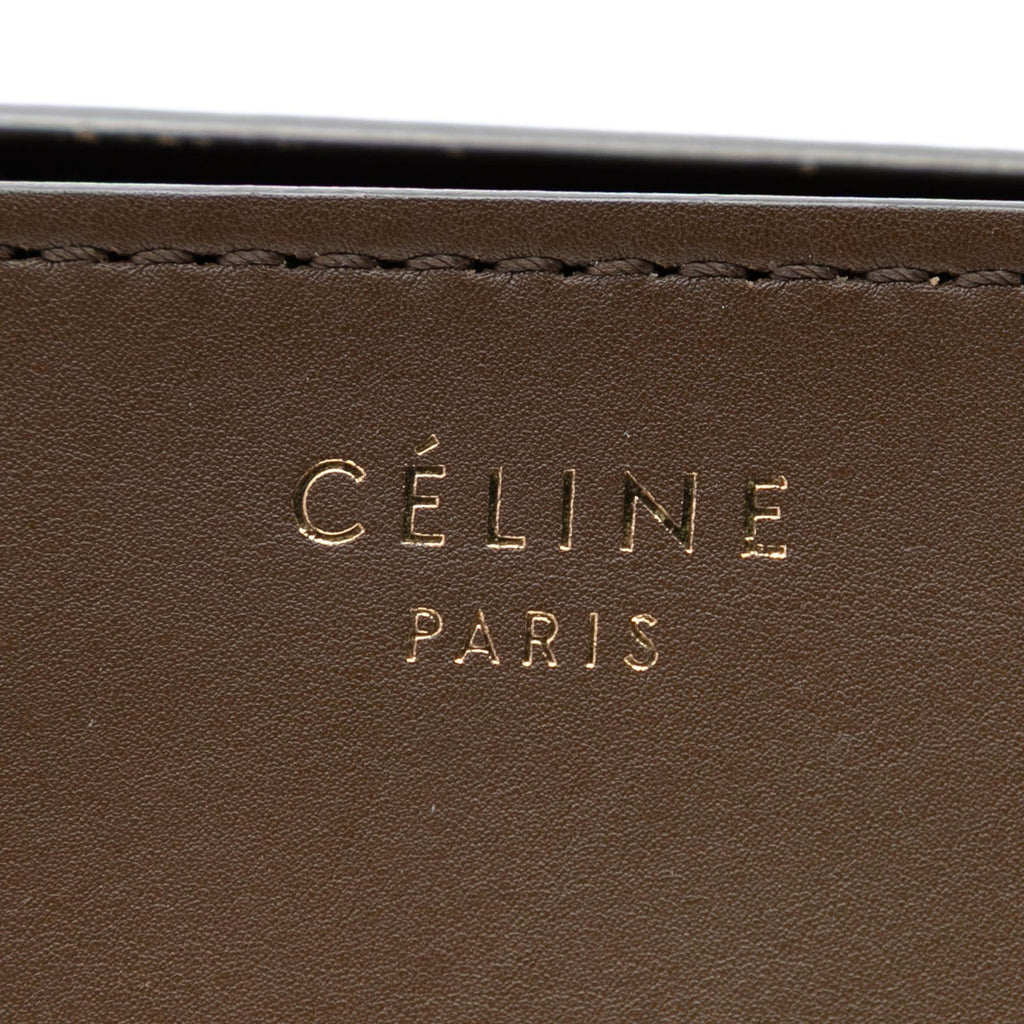 Celine Mini Tricolor Calfskin and Suede Luggage Tote