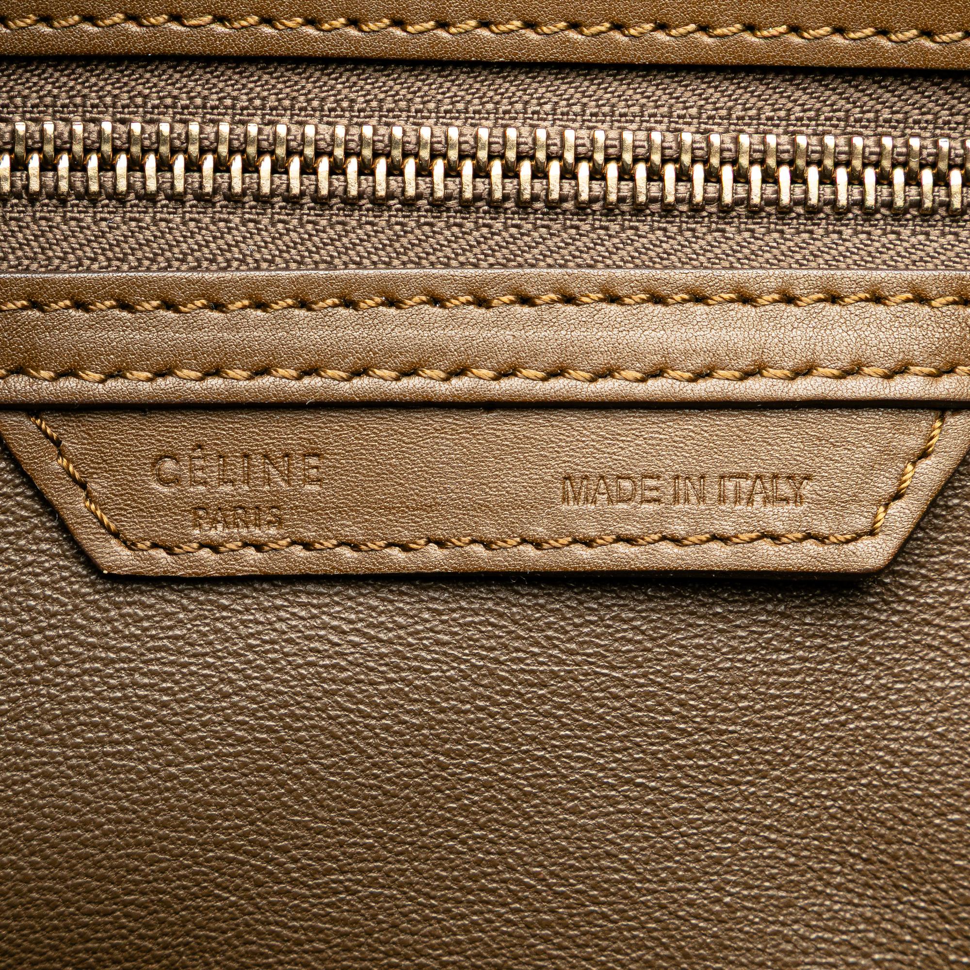 Celine Mini Tricolor Leather Luggage Tote