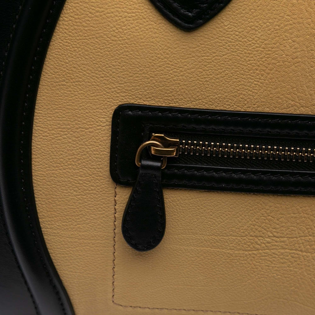 Celine Mini Tricolor Leather Luggage Tote