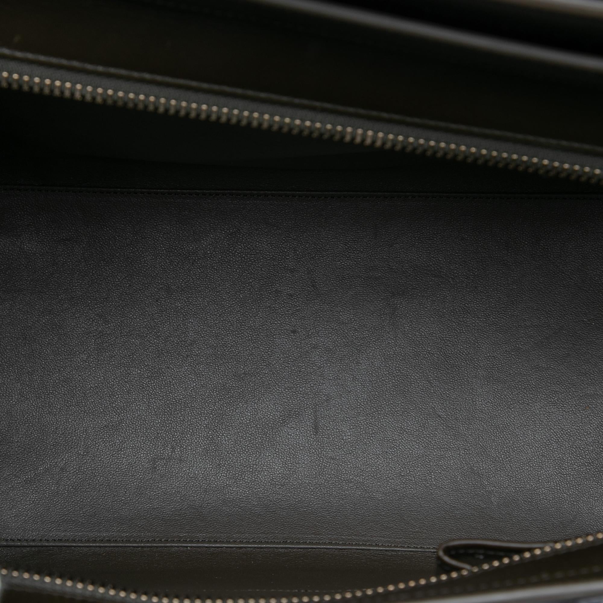 Celine Mini Tricolor Nubuck and Smooth Calfskin Luggage Tote