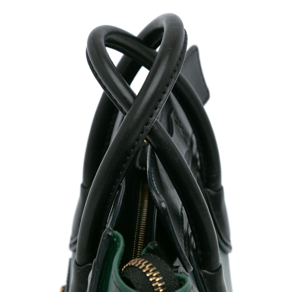 Celine Nano Bicolor Leather Luggage Tote