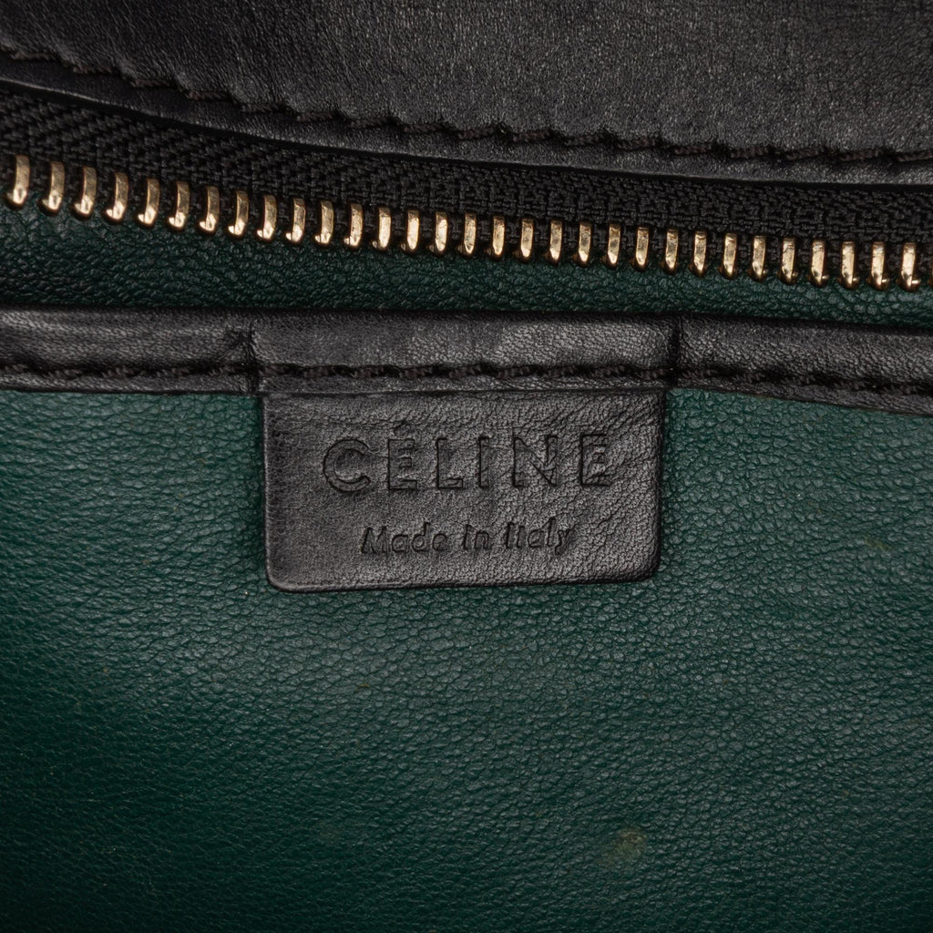 Celine Nano Bicolor Leather Luggage Tote
