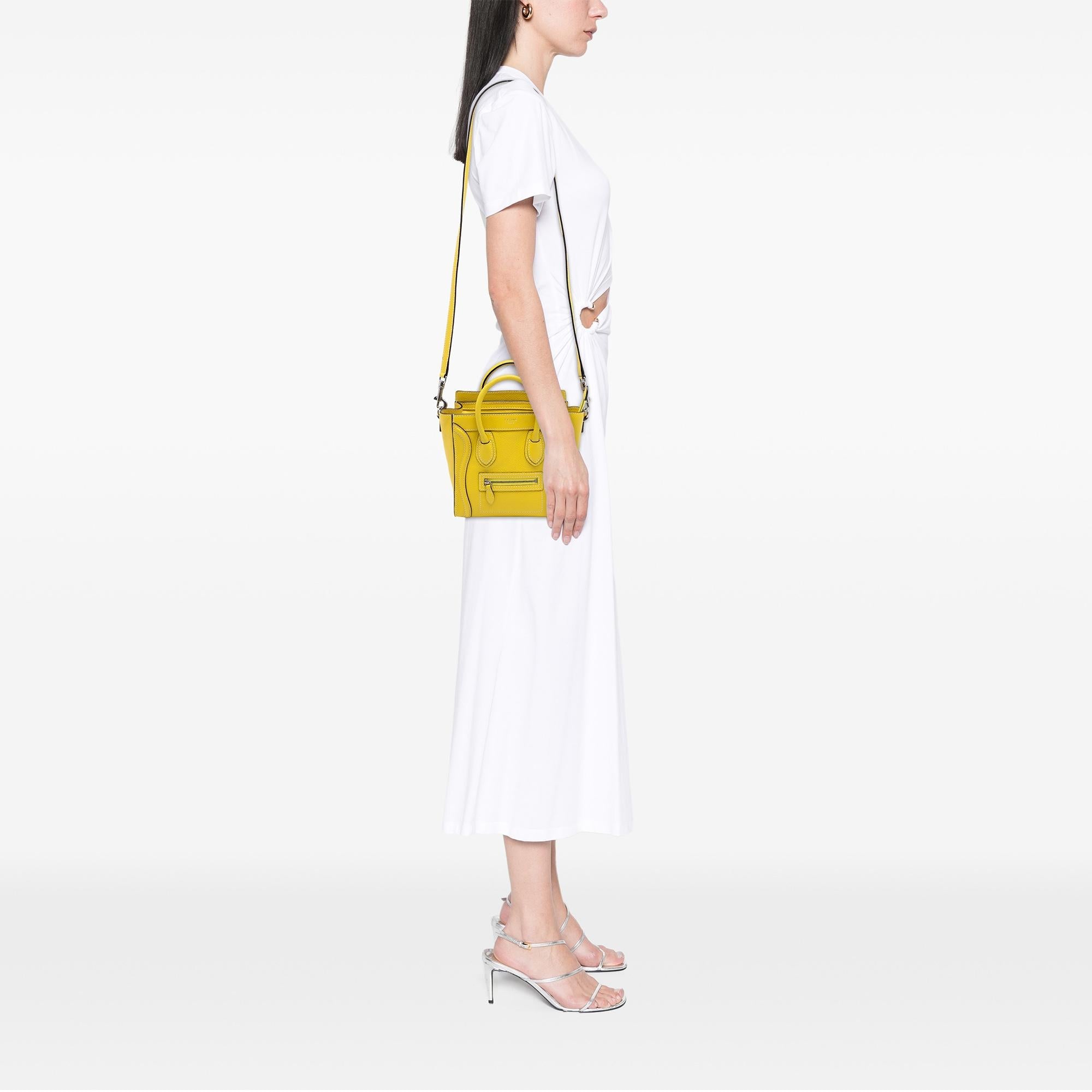 Celine Nano Grained Calfskin Luggage Tote
