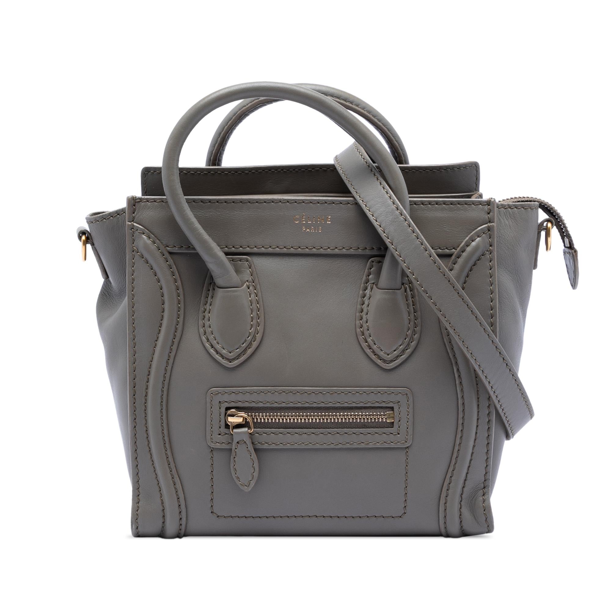 Celine Nano Leather Luggage Tote