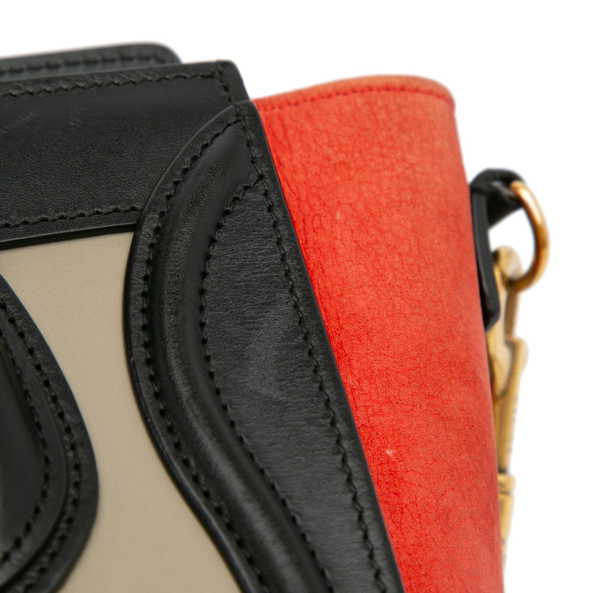 Celine Nano Luggage Tricolor Tote (SHG-J9MWsq)