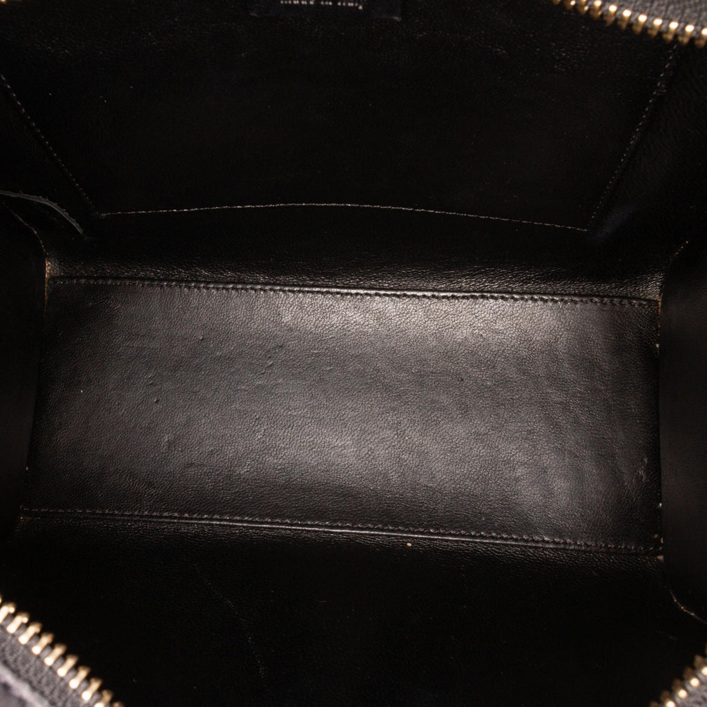 Celine Nano Tricolor Grained Calfskin and Nubuck Luggage Tote