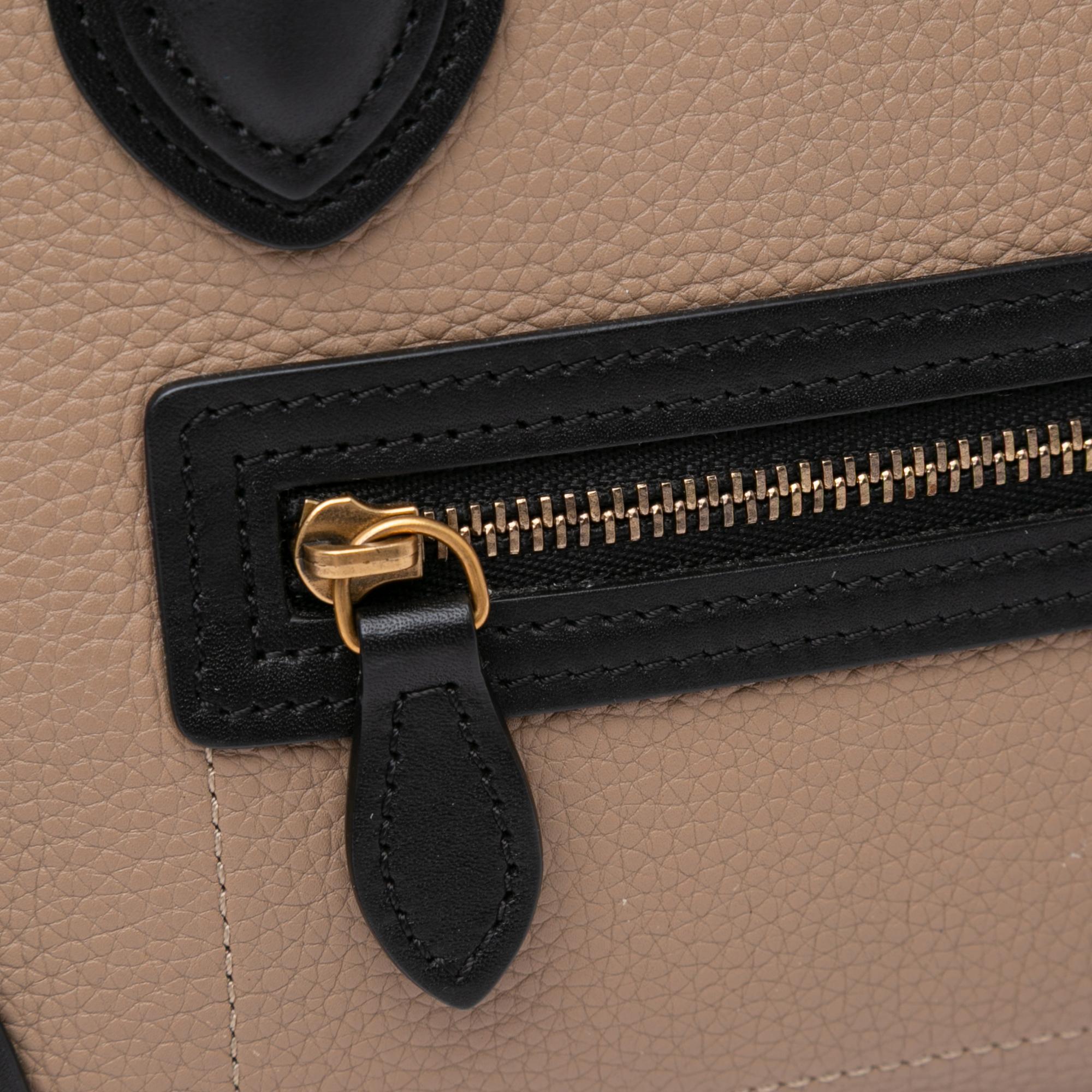 Celine Nano Tricolor Leather Luggage Tote