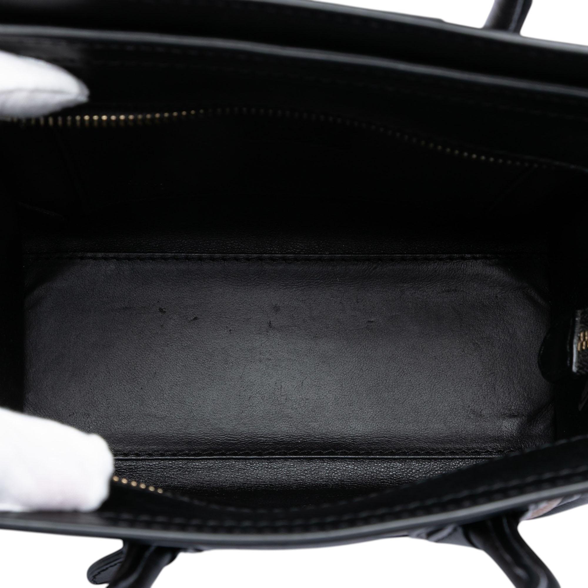 Celine Nano Tricolor Leather Luggage Tote