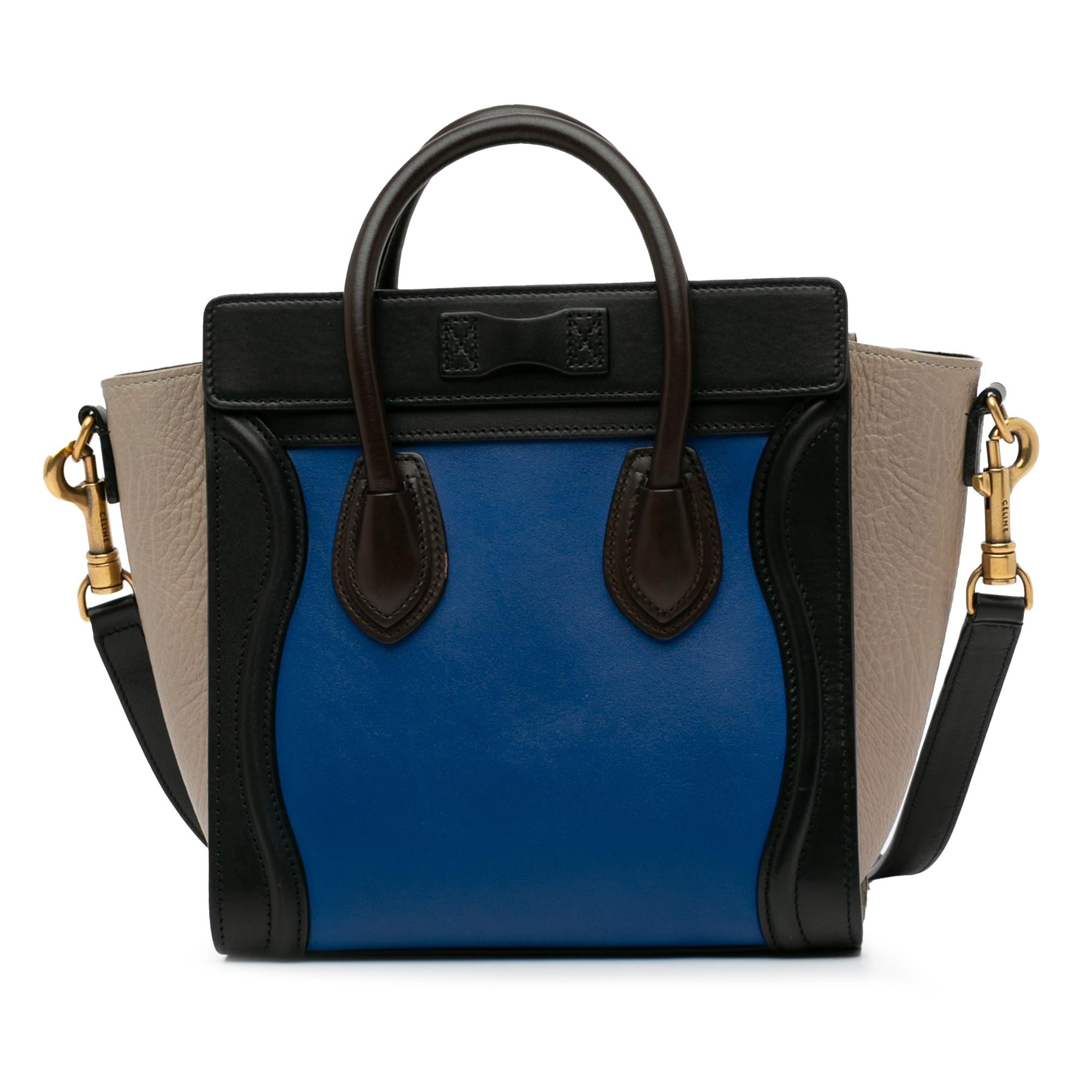 Celine Nano Tricolor Luggage Tote (SHG-M6hO1D)