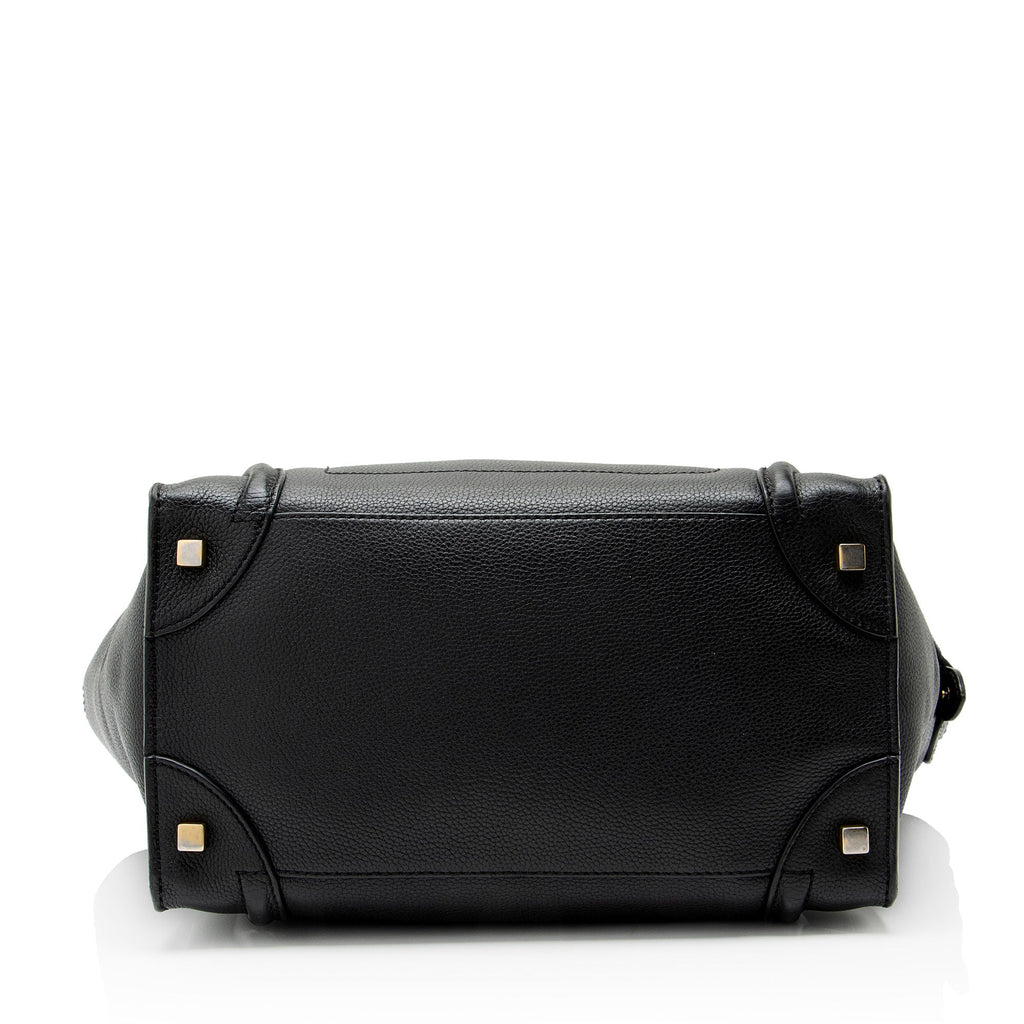 Celine Pebbled Leather Mini Luggage Tote