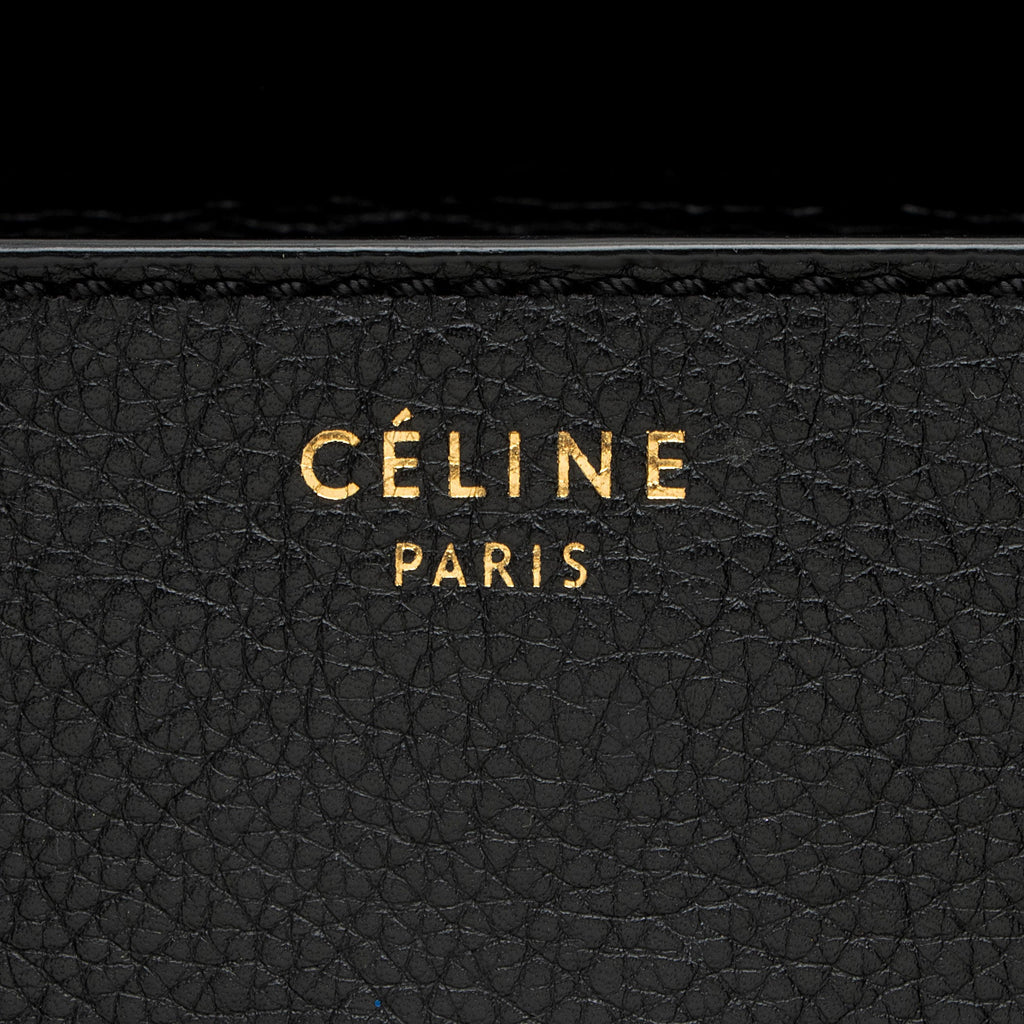Celine Pebbled Leather Mini Luggage Tote