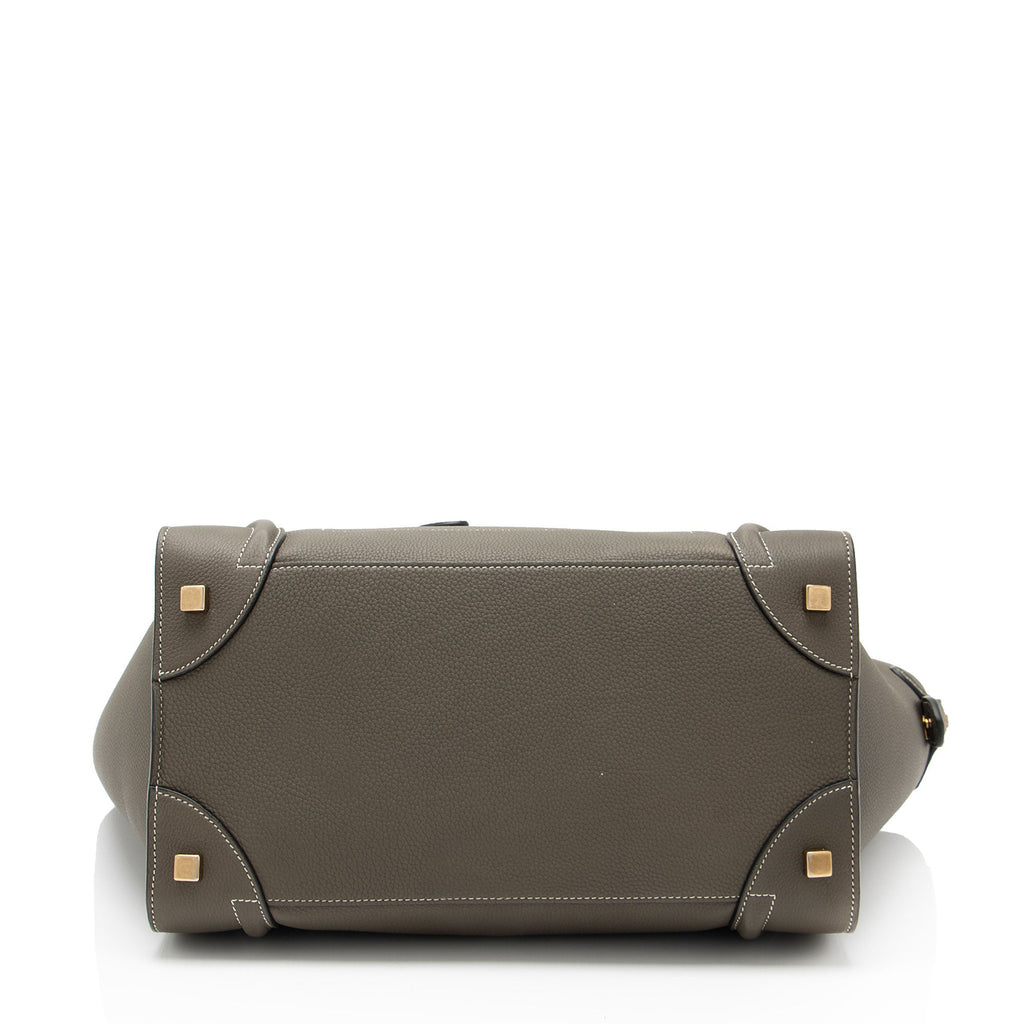 Celine Pebbled Leather Mini Luggage Tote