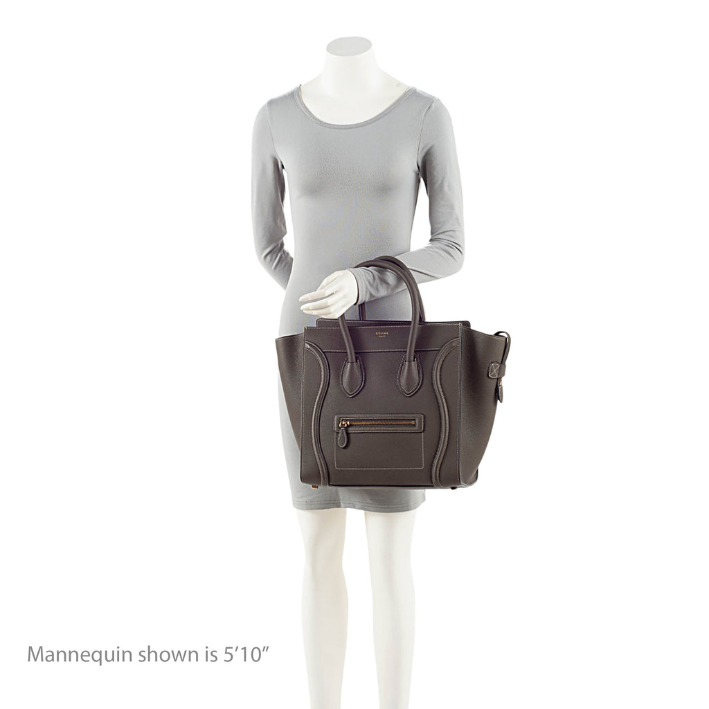Celine Pebbled Leather Mini Luggage Tote