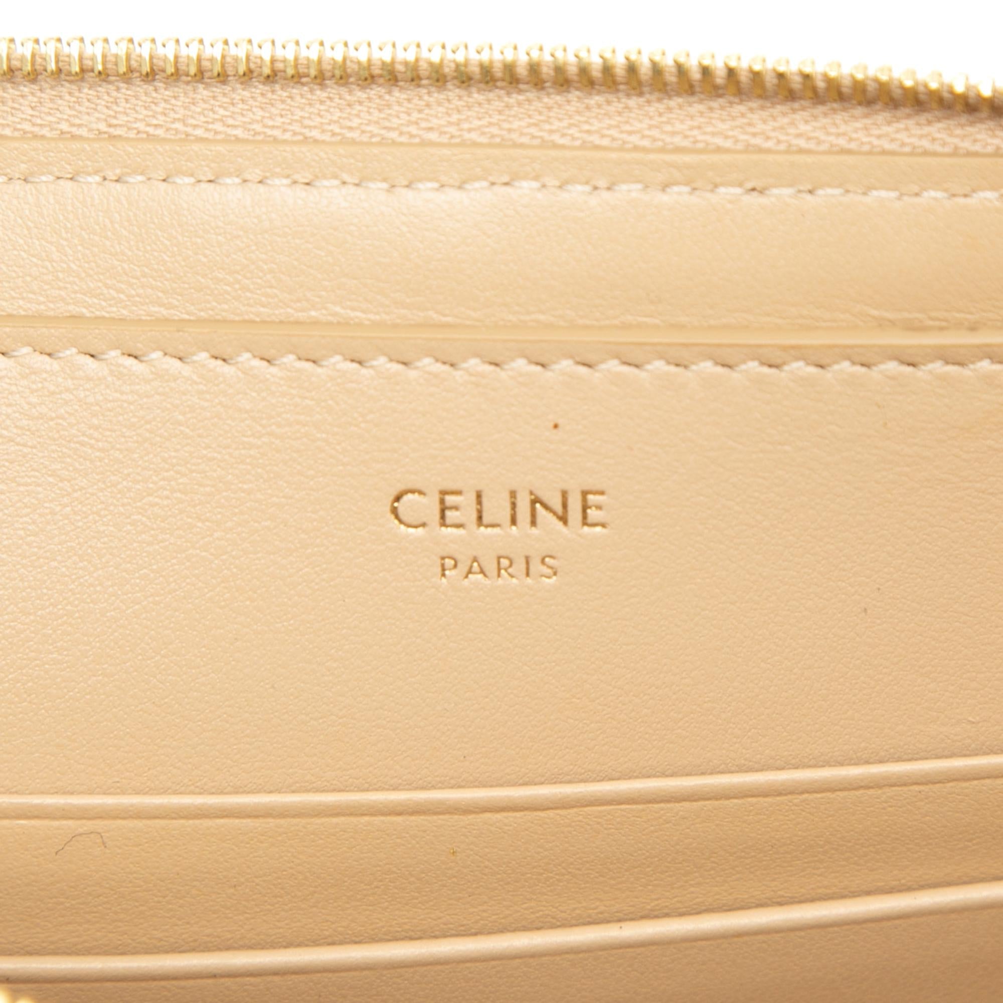 Celine Quilted Calfskin C Charm Clutch
