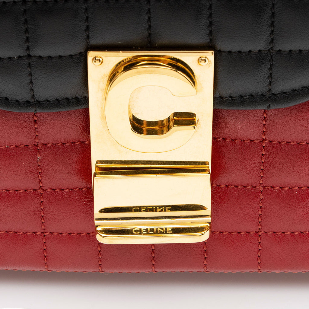 Celine Quilted Leather C Medium Flap Bag