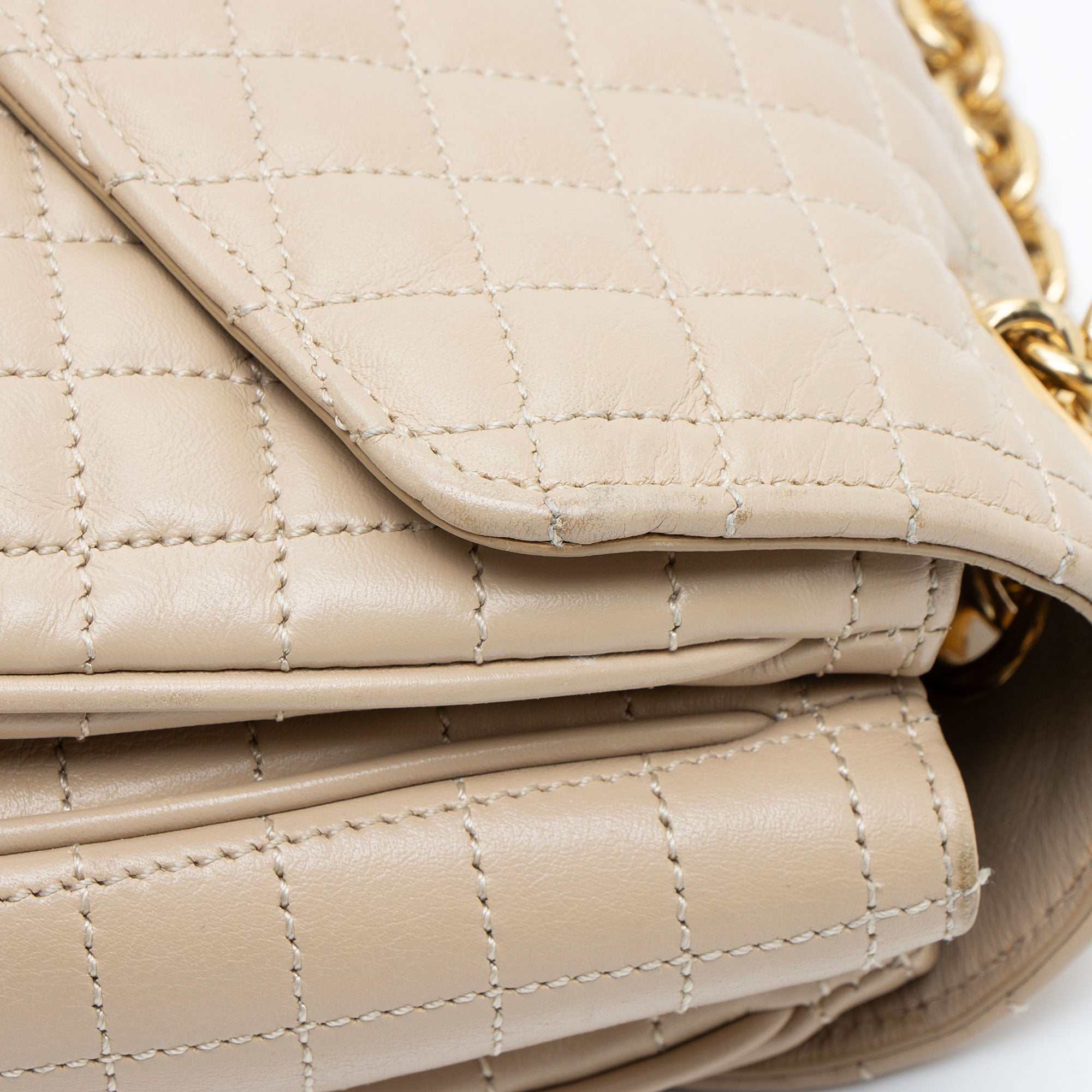 Celine Quilted Leather C Medium Flap Bag