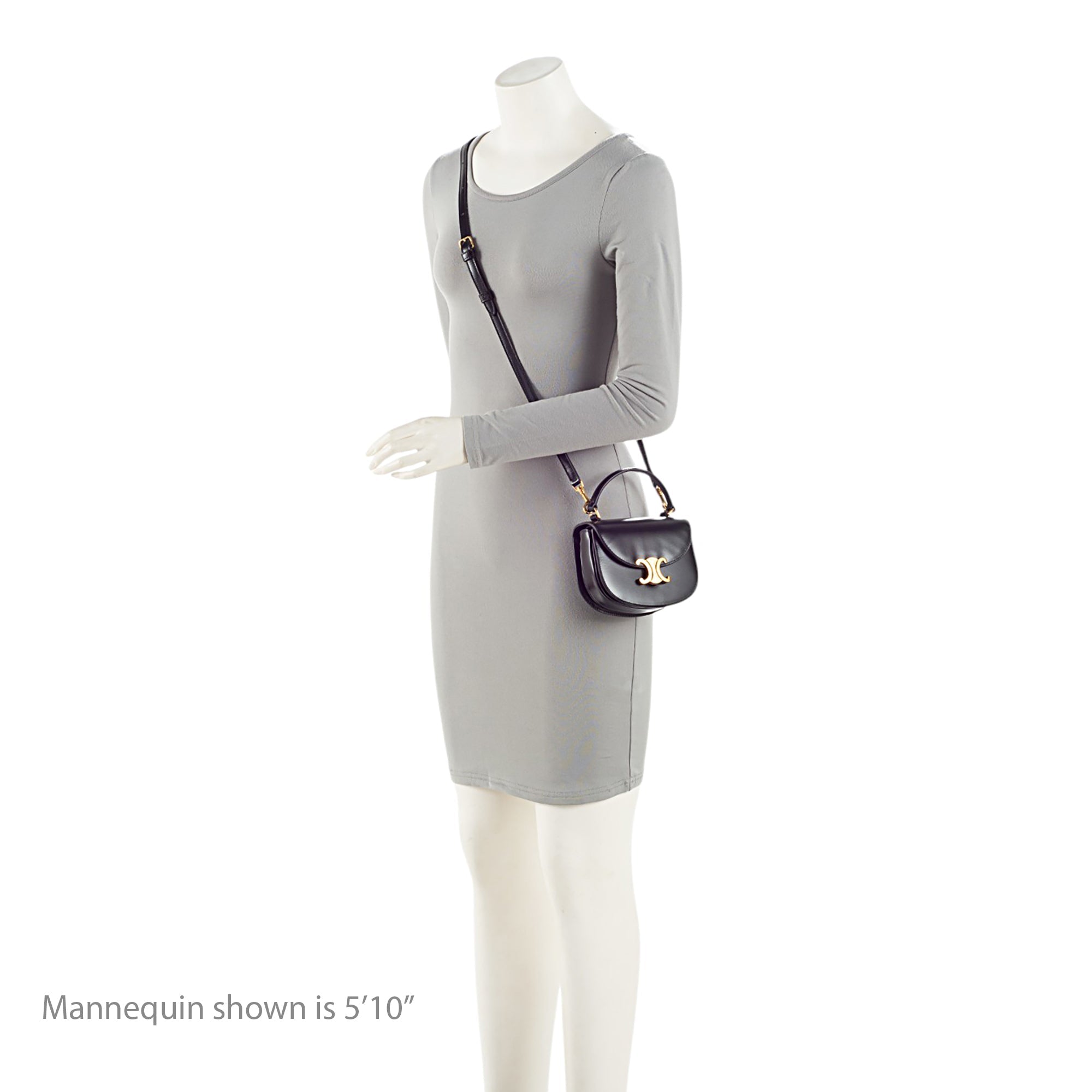 Celine Shiny Calfskin Besace Clea Shoulder Bag