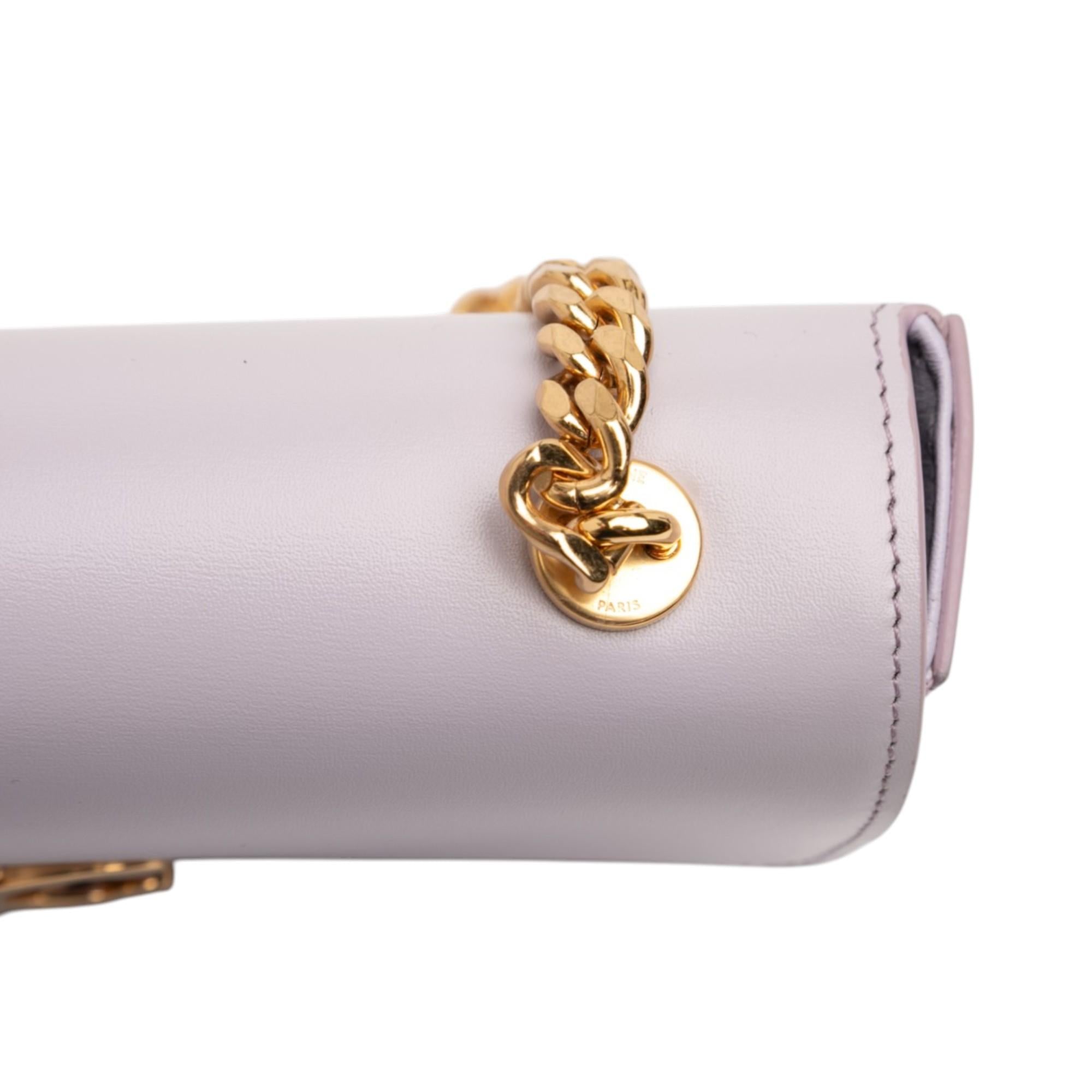 Celine Shiny Calfskin Claude Chain Shoulder Bag