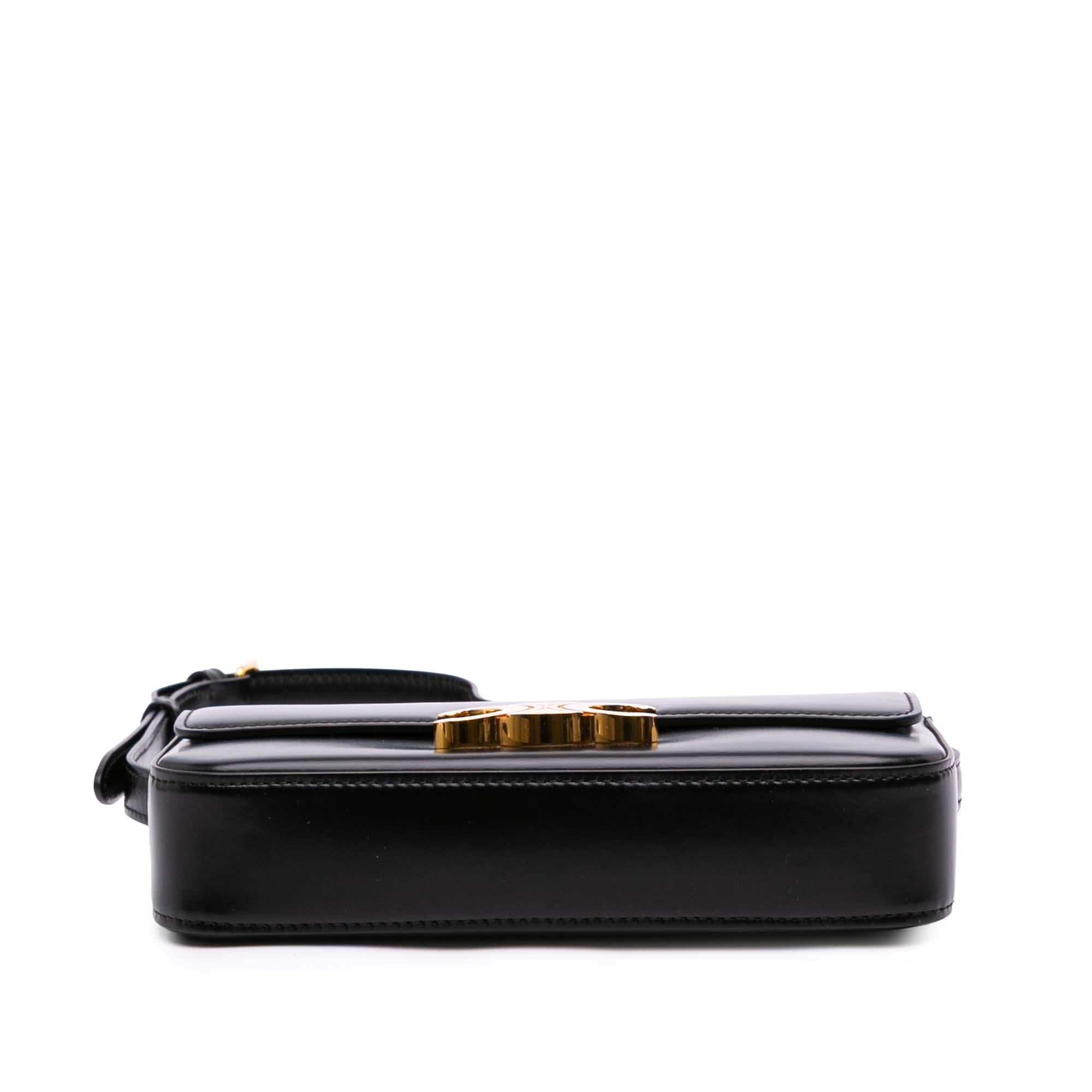 Celine Shiny Calfskin Claude Shoulder Bag