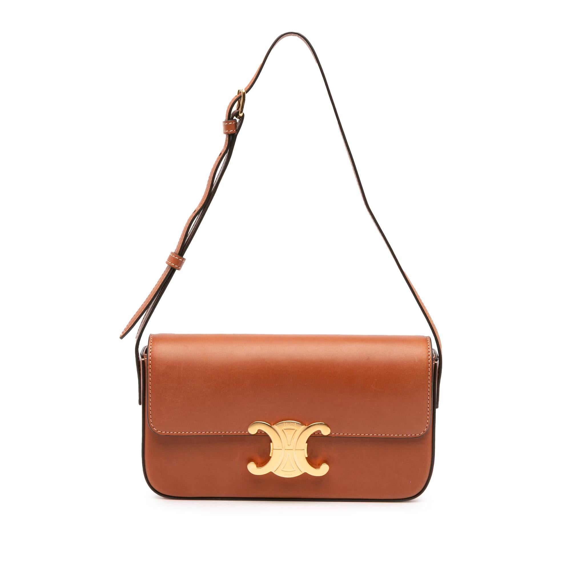 Celine Shiny Calfskin Claude Shoulder Bag