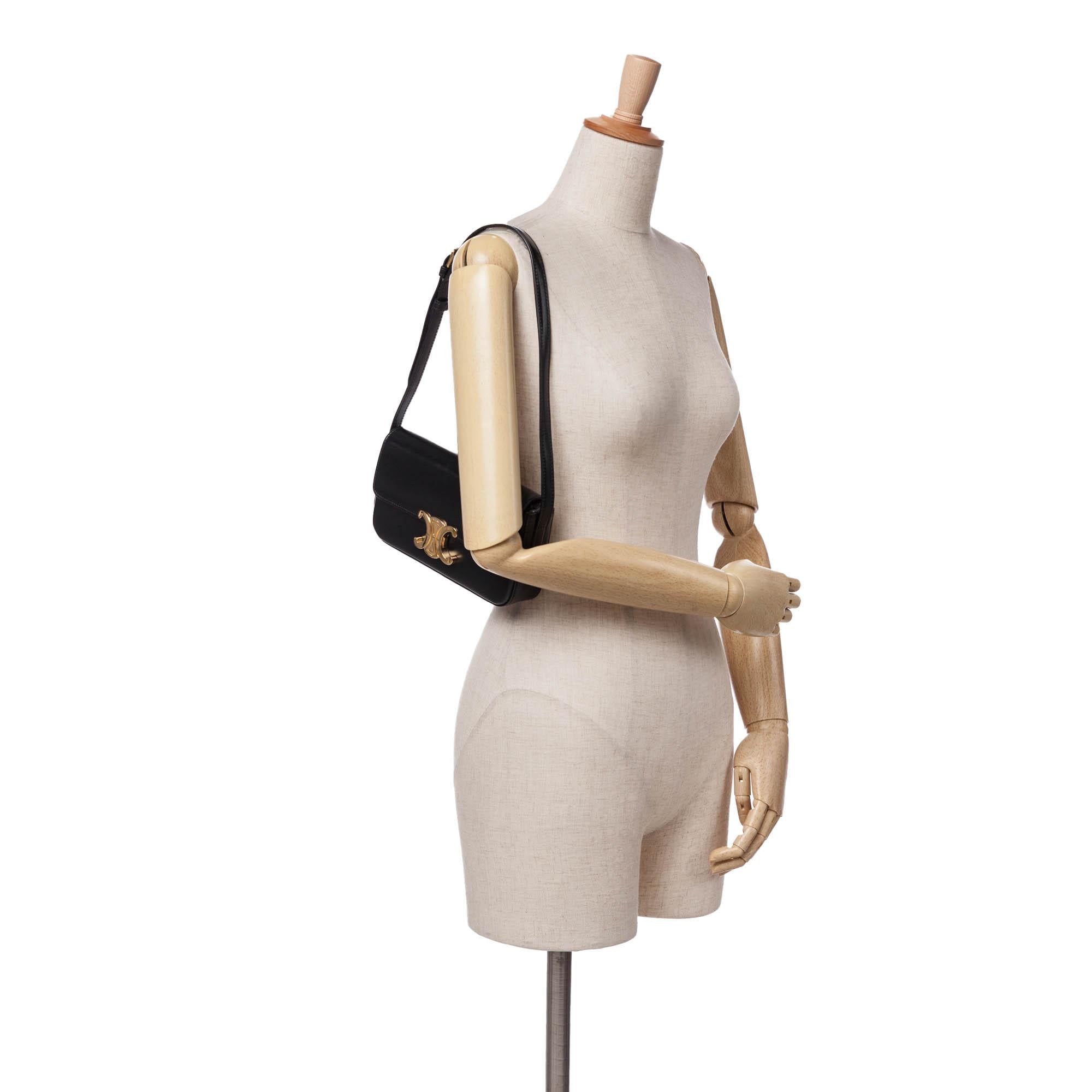 Celine Shiny Calfskin Claude Shoulder Bag