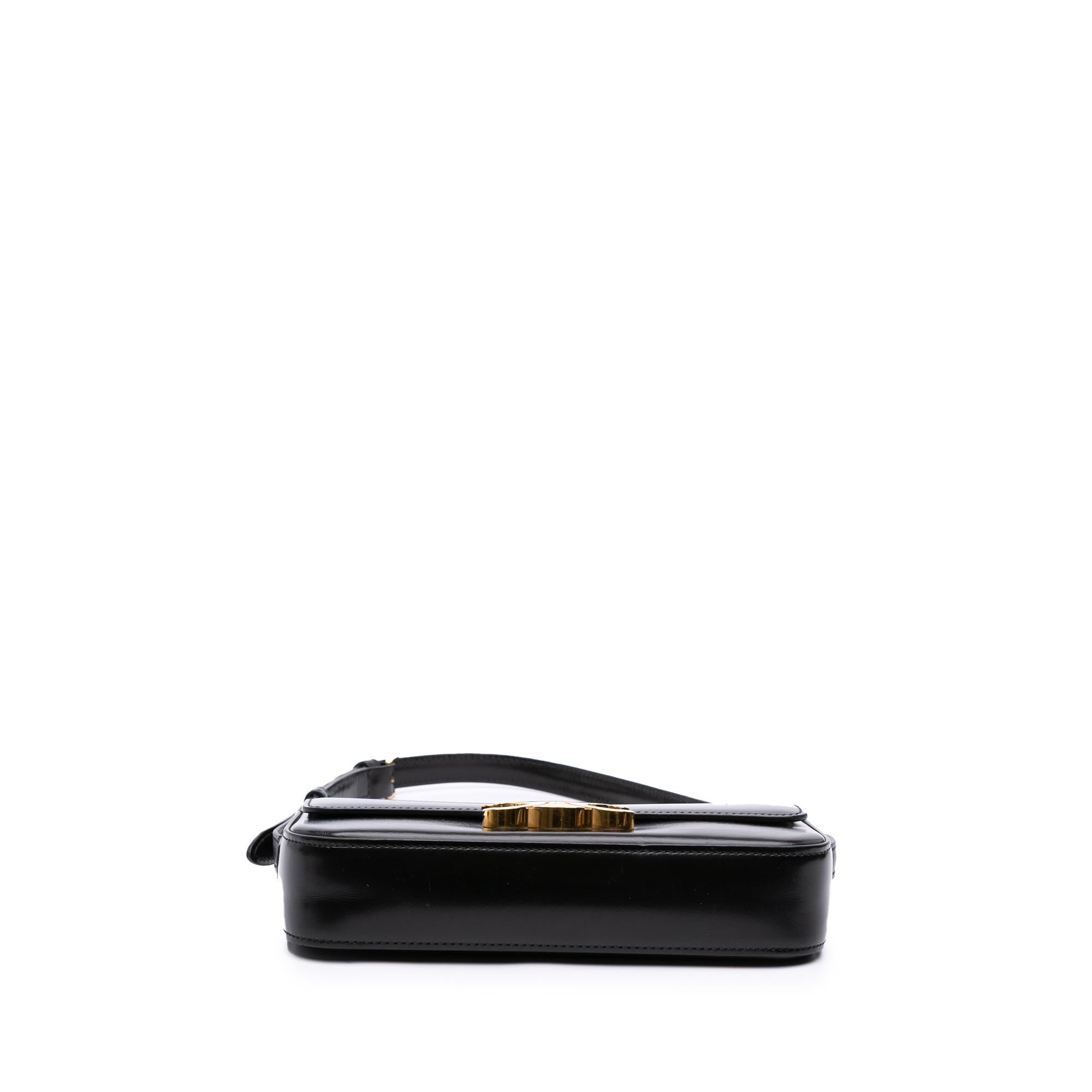 Celine Shiny Calfskin Claude Shoulder Bag