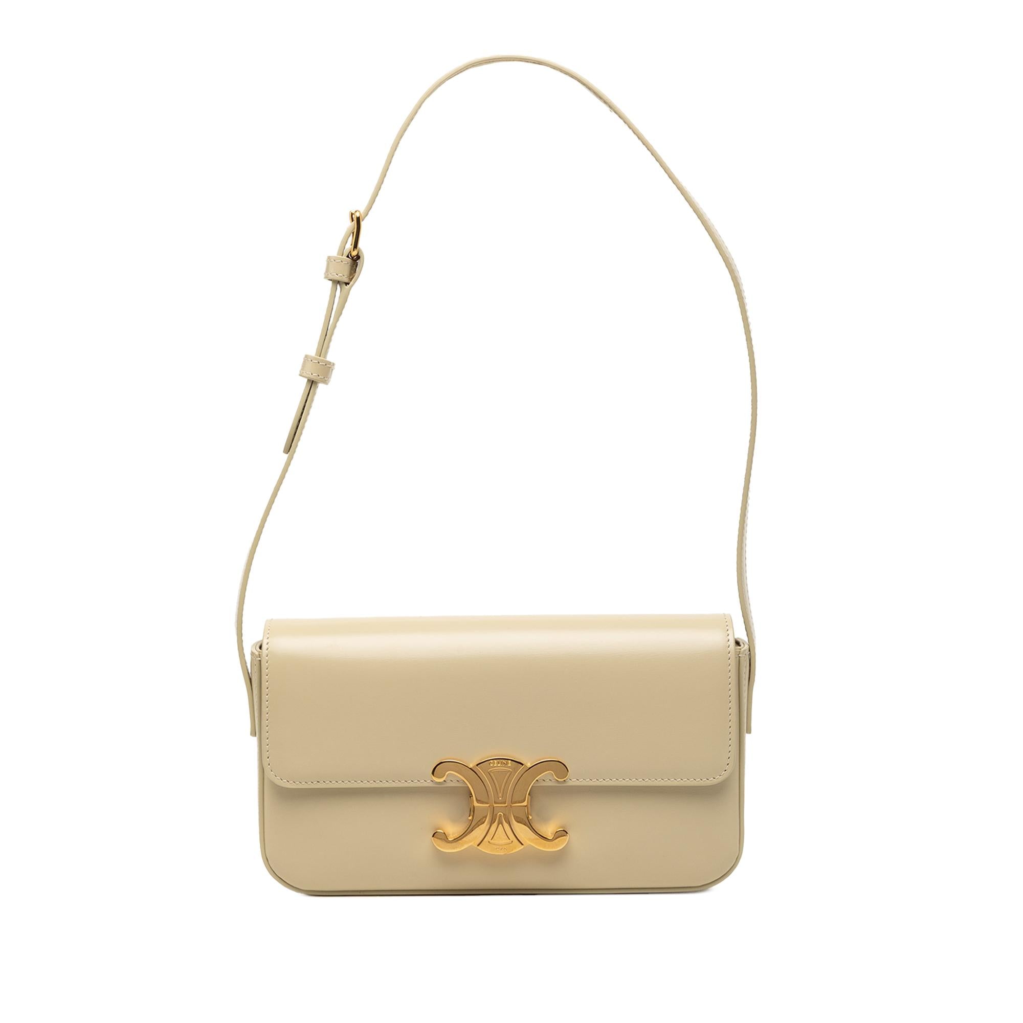 Celine Shiny Calfskin Claude Shoulder Bag