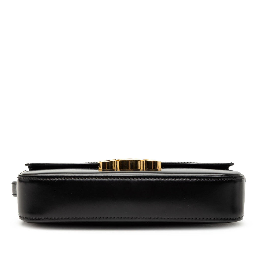 Celine Shiny Calfskin Triomphe Claude Shoulder Bag