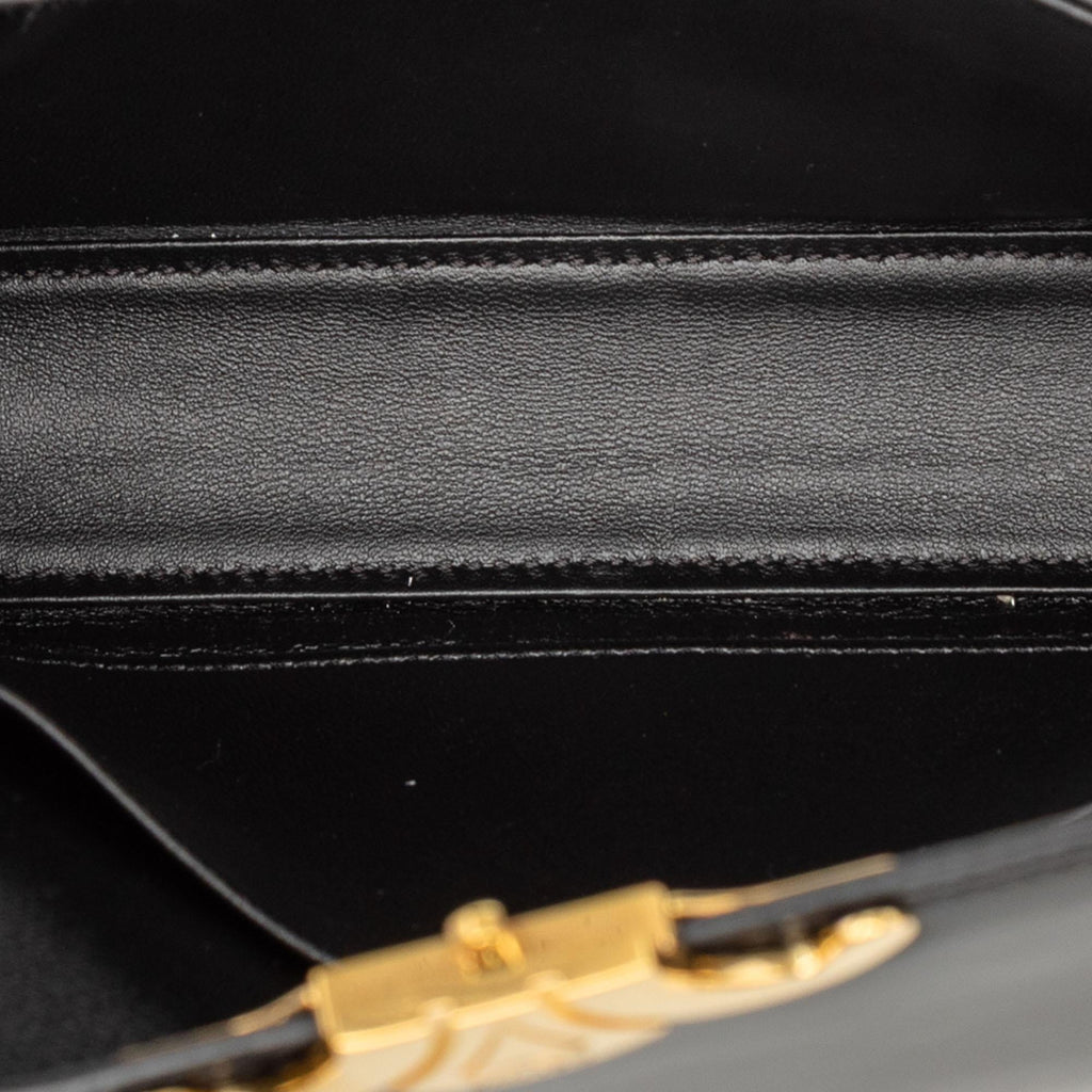 Celine Shiny Calfskin Triomphe Claude Shoulder Bag