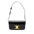 Celine Shiny Calfskin Triomphe Claude Shoulder Bag