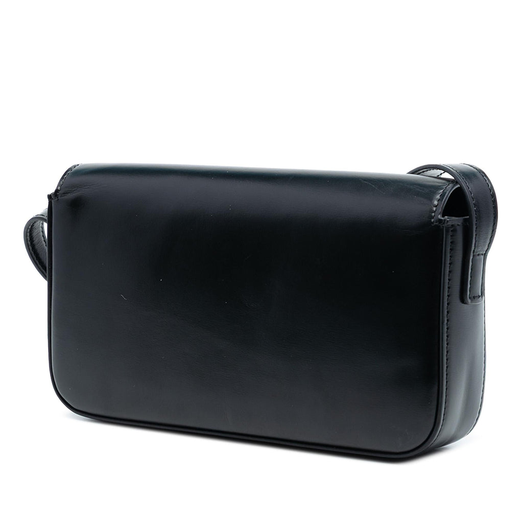 Celine Shiny Calfskin Triomphe Claude Shoulder Bag