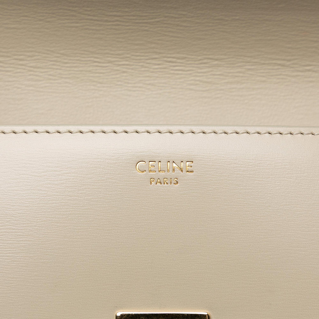 Celine Shiny Calfskin Triomphe Claude Shoulder Bag