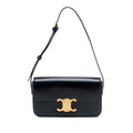 Celine Shiny Calfskin Triomphe Claude Shoulder Bag
