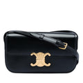 Celine Shiny Calfskin Triomphe Claude Shoulder Bag