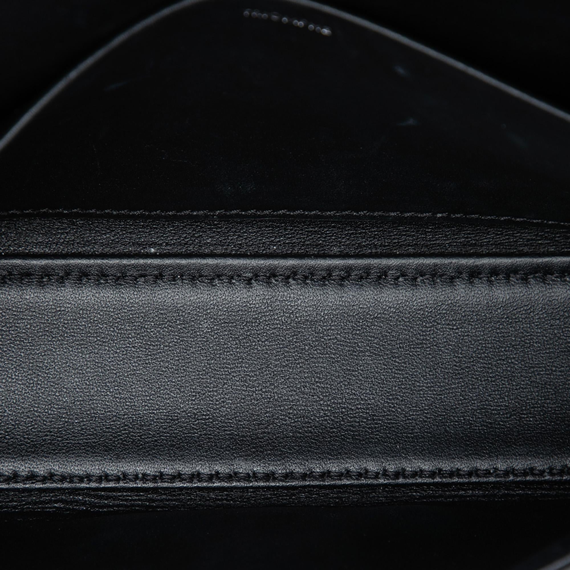 Celine Shiny Calfskin Triomphe Claude Shoulder Bag