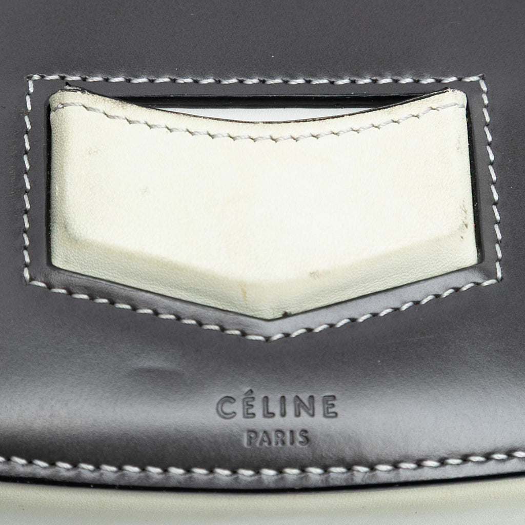 Celine Small Bicolor Glazed Calfskin Trotteur Crossbody