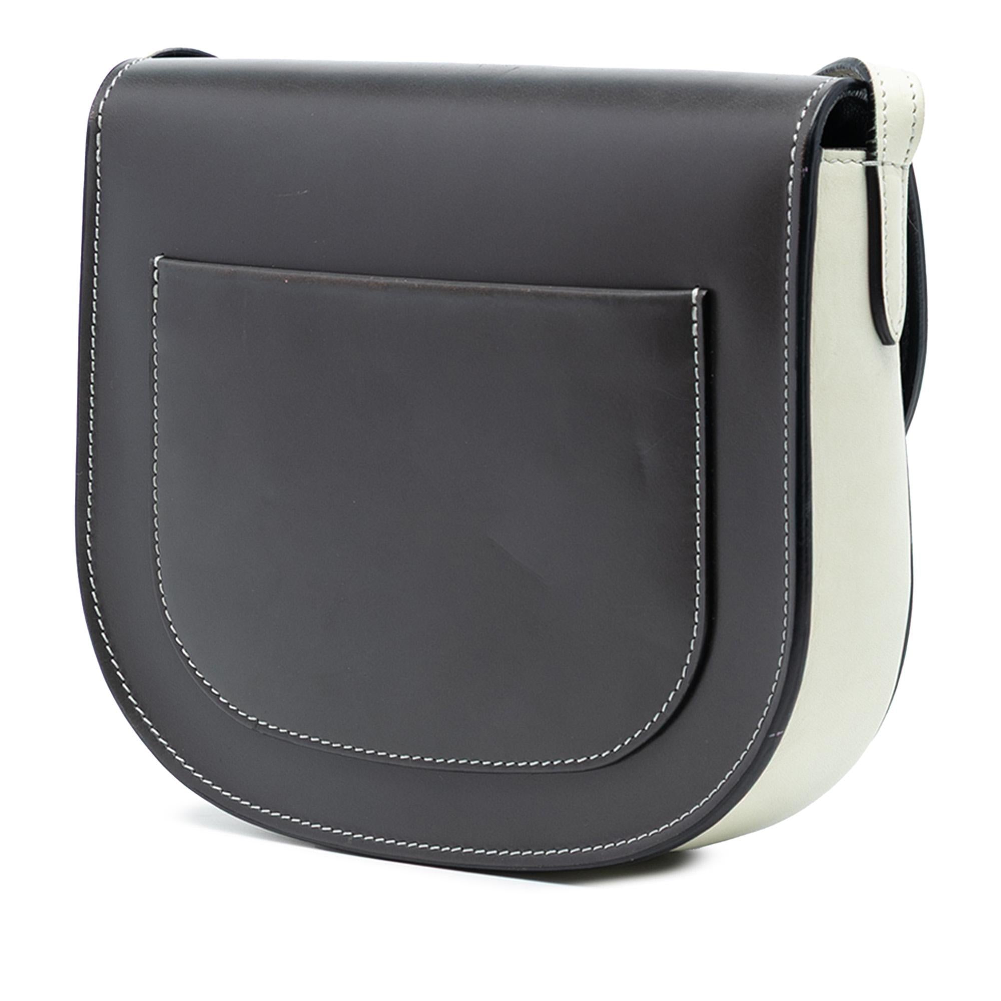 Celine Small Bicolor Glazed Calfskin Trotteur Crossbody