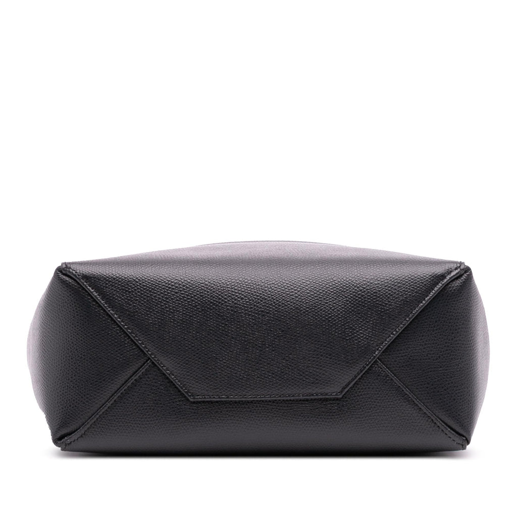 Celine Small Bicolor Grained Calfskin Vertical Cabas Tote