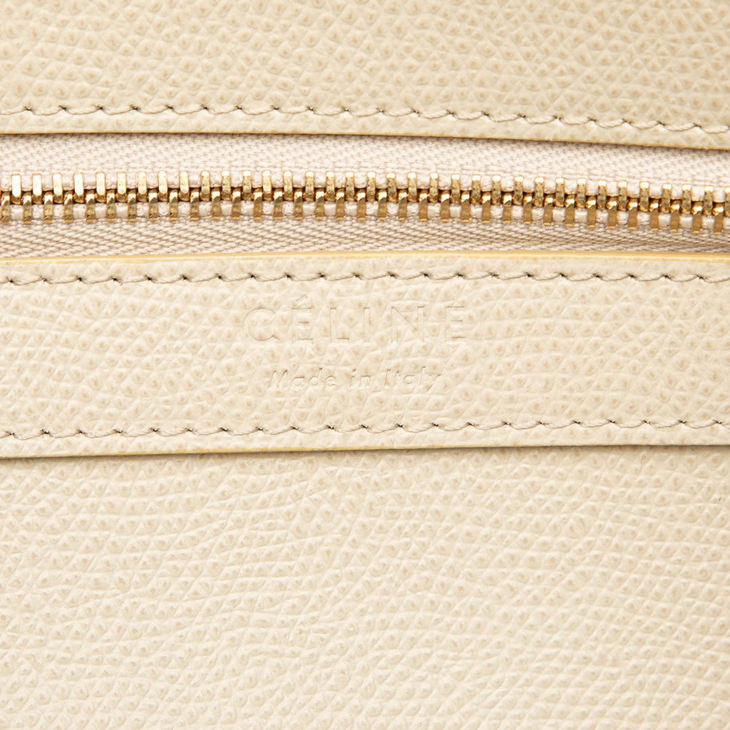Celine Small Bicolor Grained Calfskin Vertical Cabas Tote