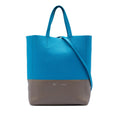 Celine Small Bicolor Grained Calfskin Vertical Cabas Tote