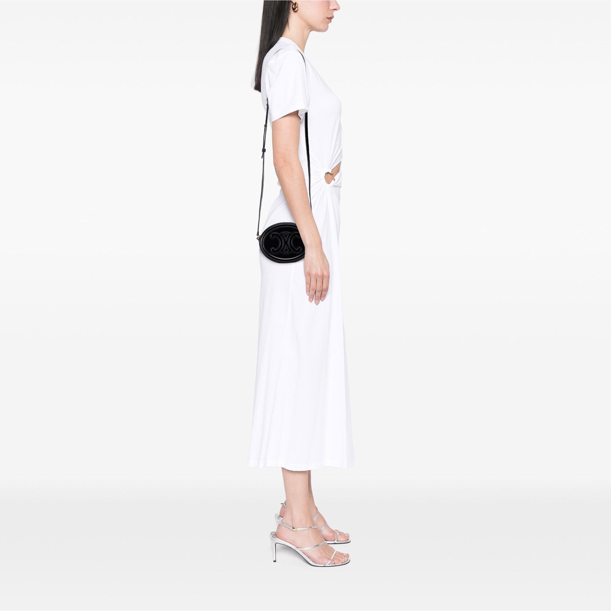 Celine Small Calfskin Cuir Triomphe Oval Crossbody