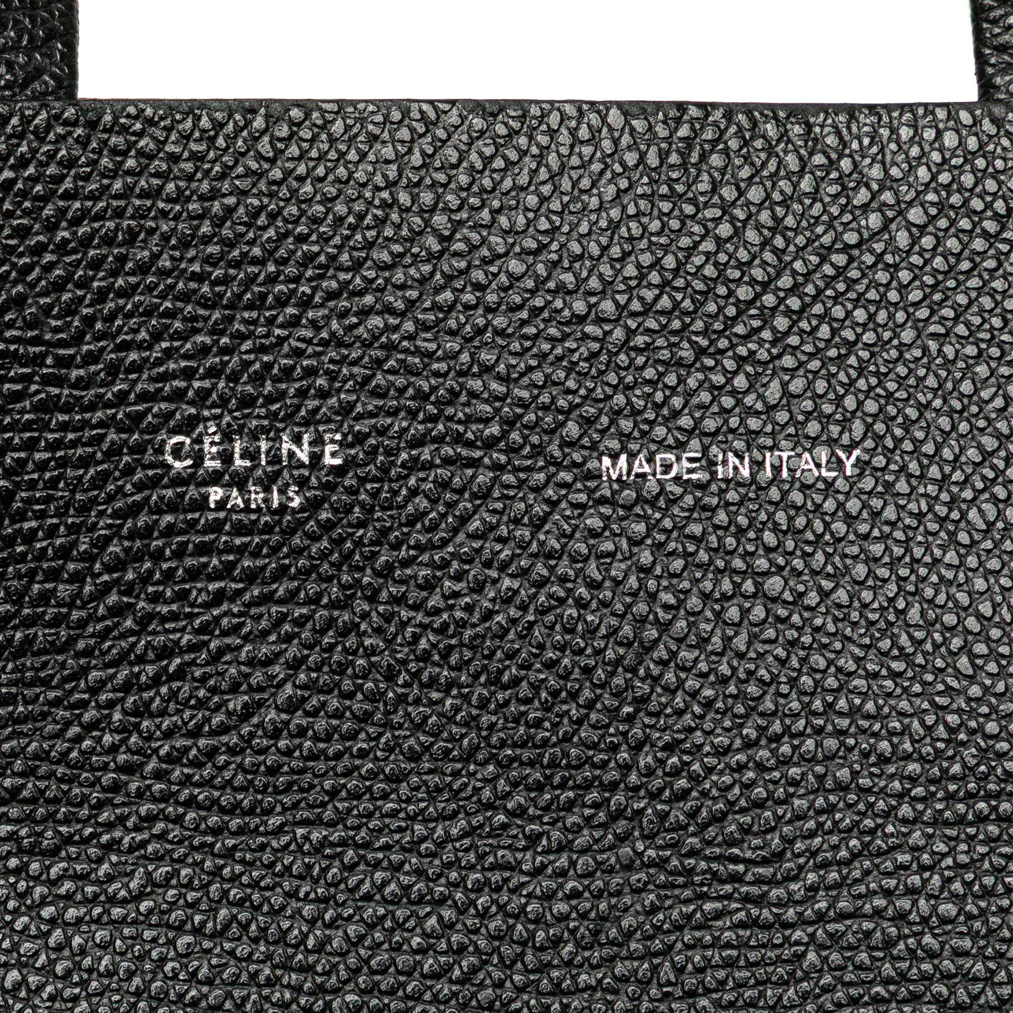 Celine Small Grained Calfskin Vertical Cabas Satchel