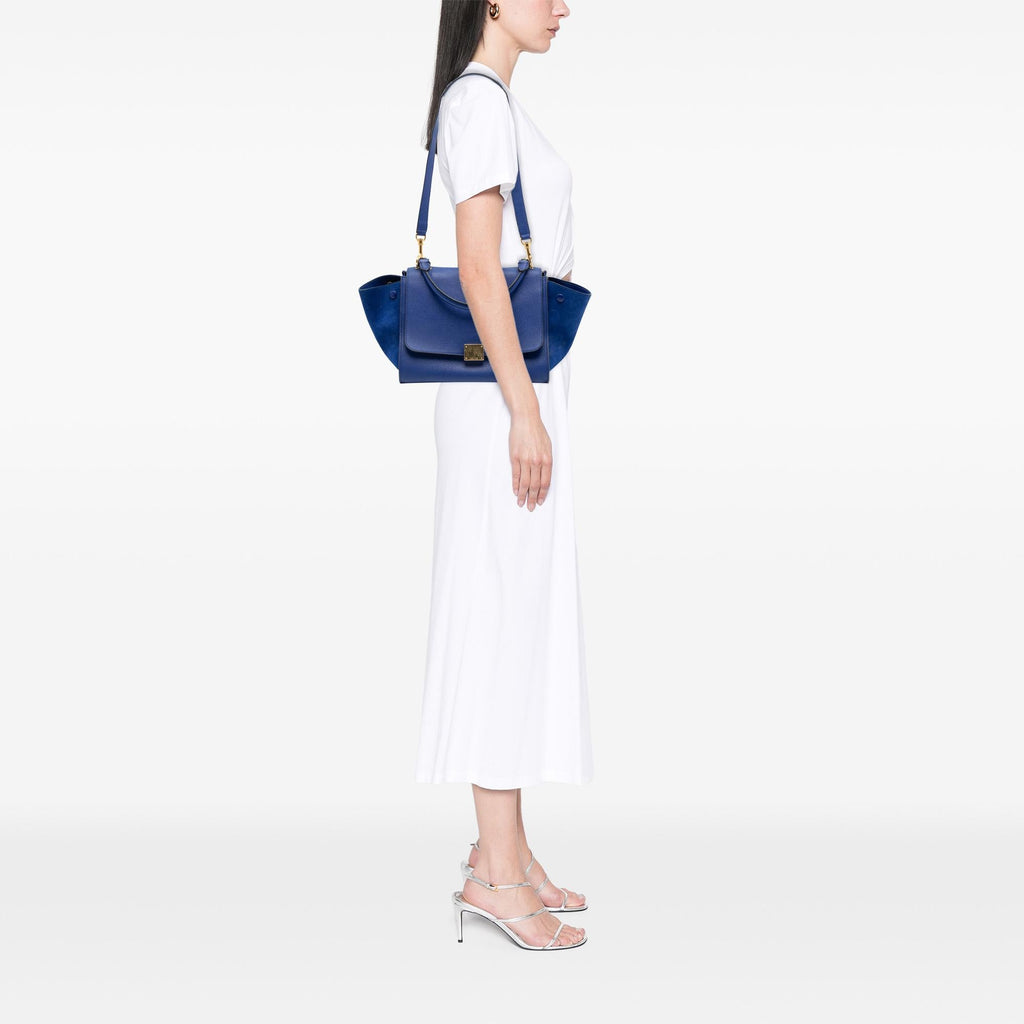 Celine Small Leather Trapeze Satchel