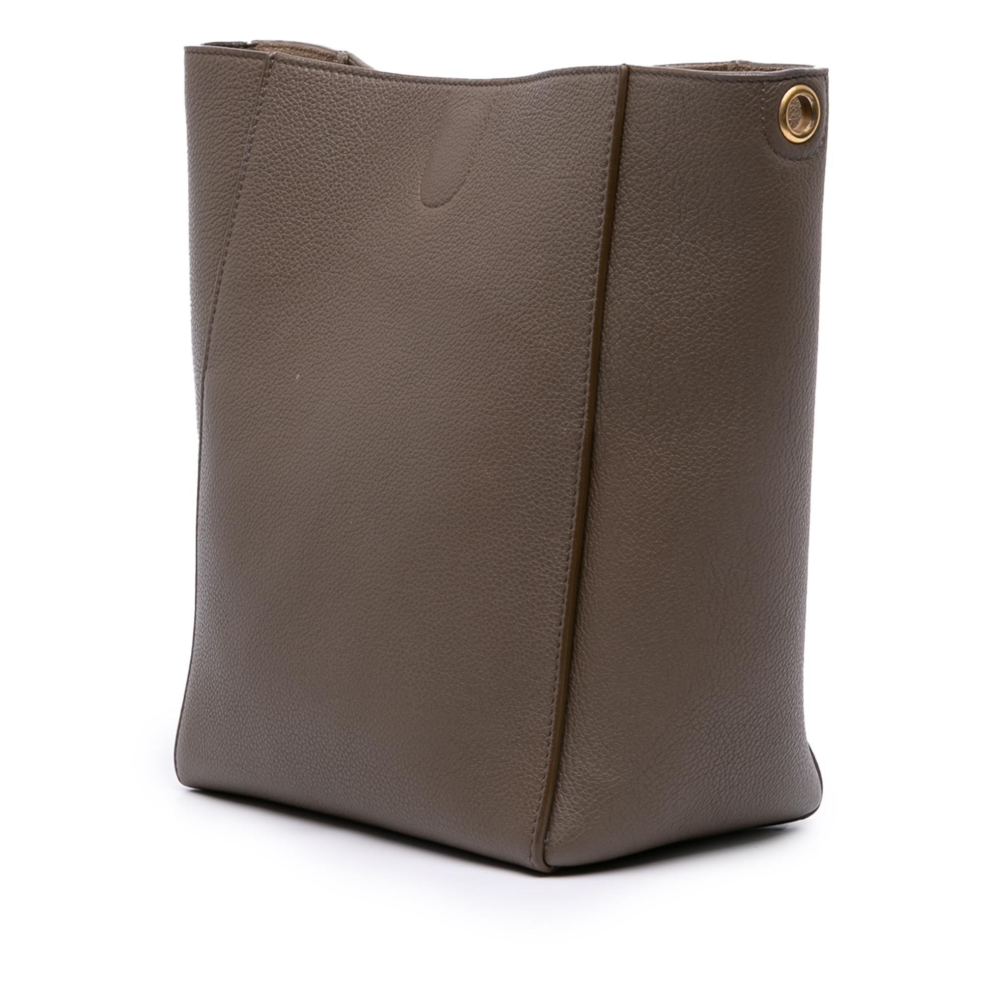 Celine Small Soft Grained Calfskin Seau Sangle Bucket Bag
