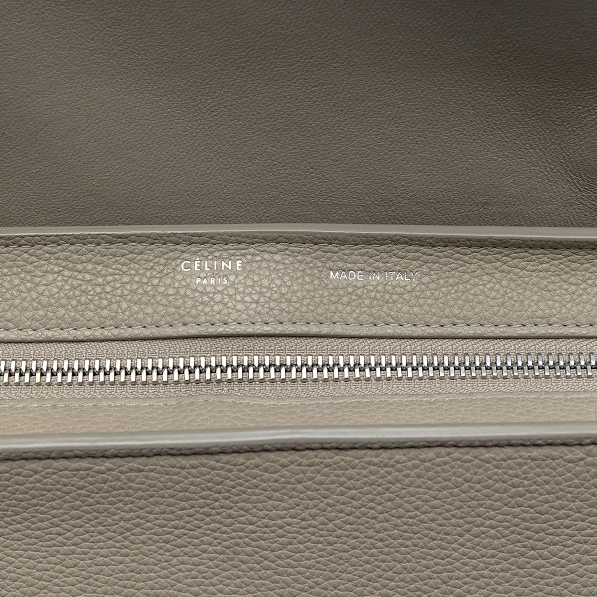 Celine Small Tricolor Leather Trapeze Satchel