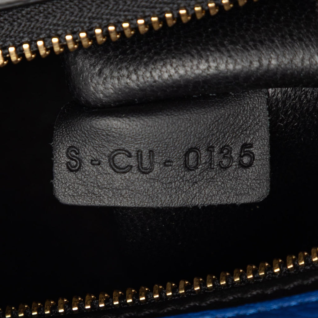 Celine Small Tricolor Leather Trapeze Satchel