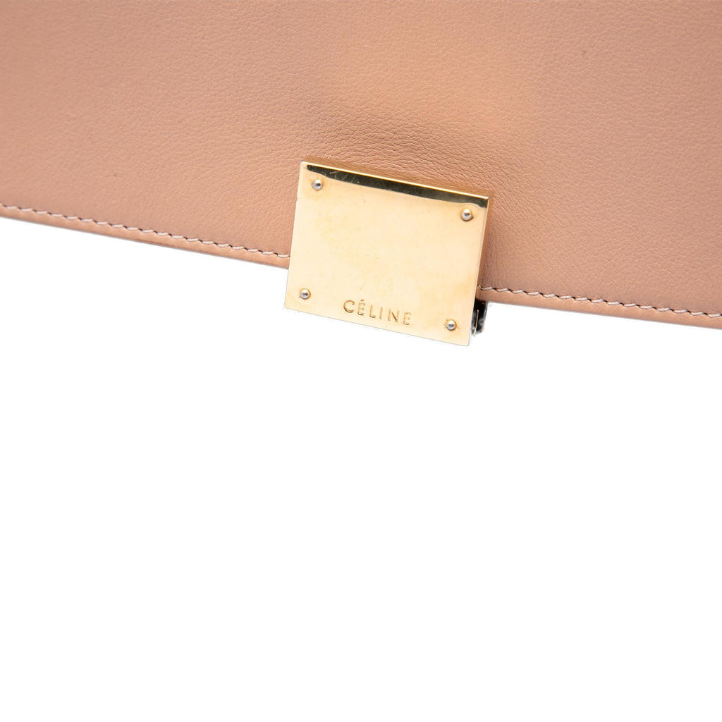 Celine Small Tricolor Leather Trapeze Satchel