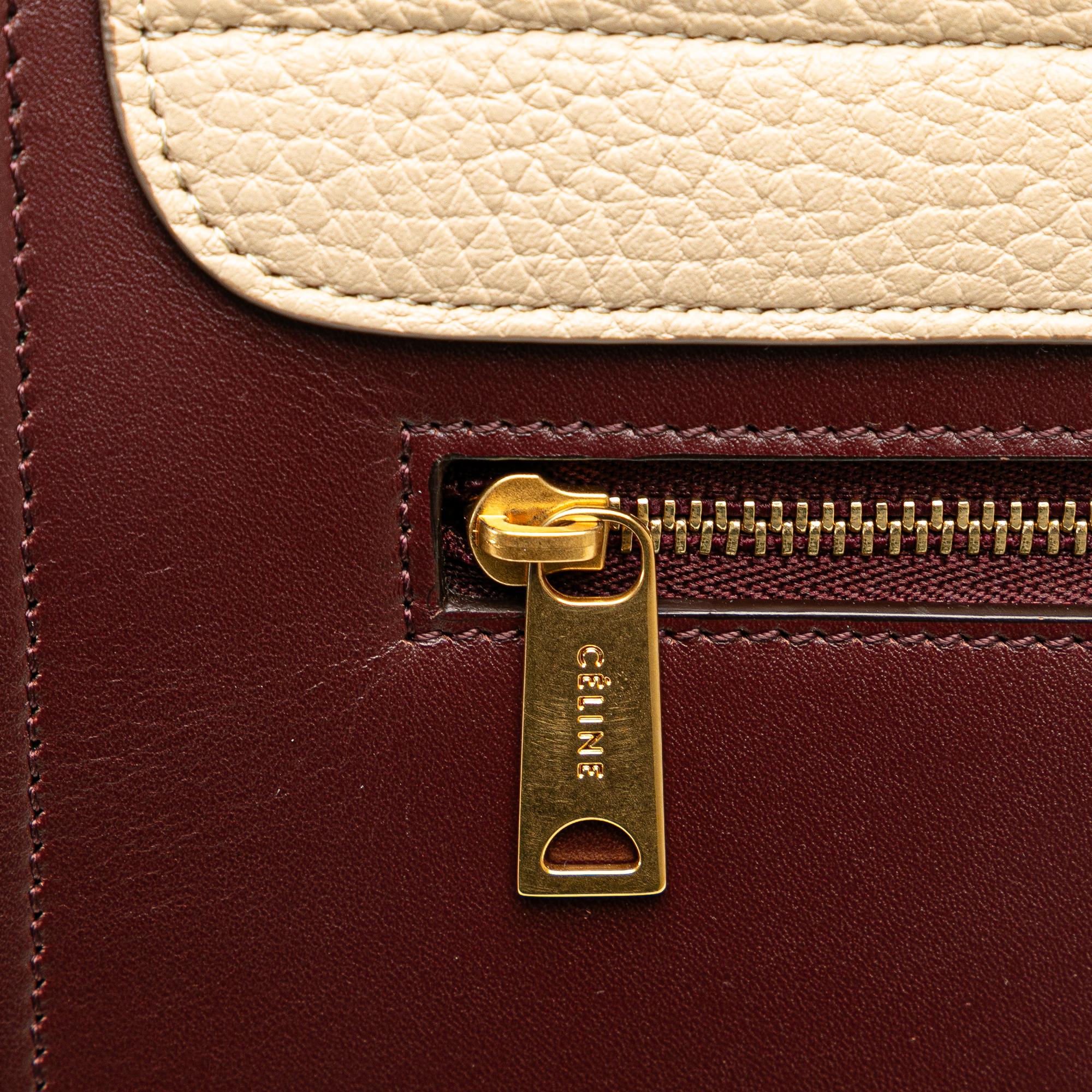 Celine Small Tricolor Trapeze Satchel (SHG-i8z7ZT)