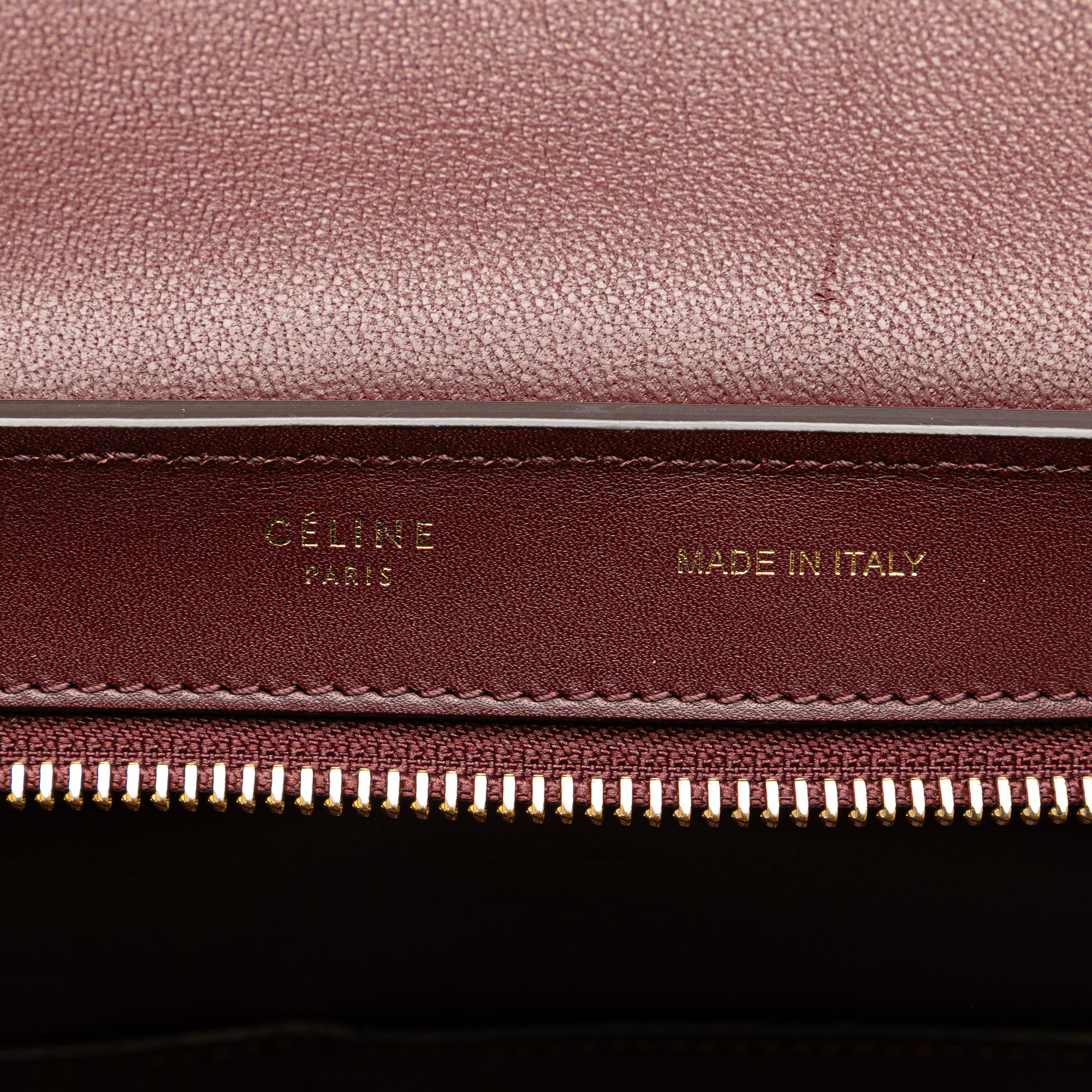 Celine Small Tricolor Trapeze Satchel (SHG-i8z7ZT)