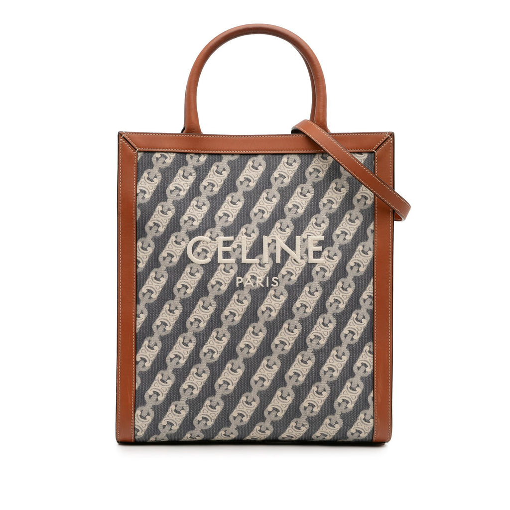 Celine Small Triomphe Canvas Maillon Vertical Cabas Satchel